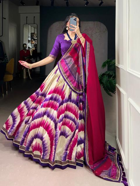 Artriddhs Dola silk D NO DEGITAL 15 Purple Party wear lehenga choli in Gujarat